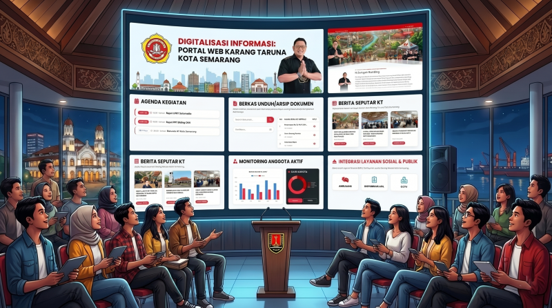 Resmi Diluncurkan! Karang Taruna Kota Semarang Rilis Portal Web Digital Terintegrasi E-KTA